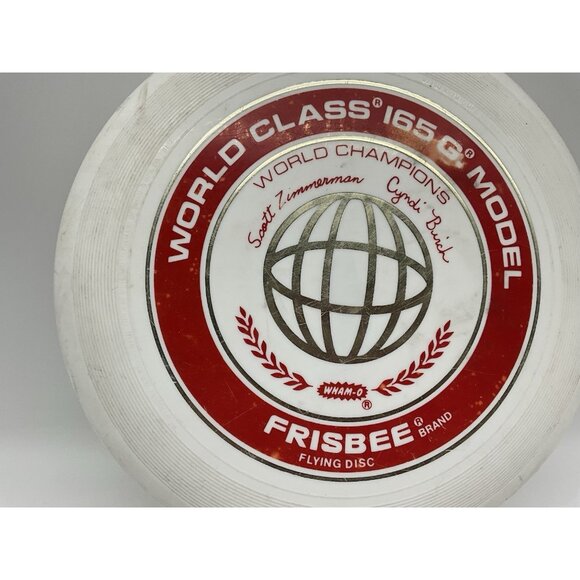 Wham-o Frisbee World Class 165G 81 E Mold Scott Zimmerman Cindi Birch Vintage - Picture 6 of 13